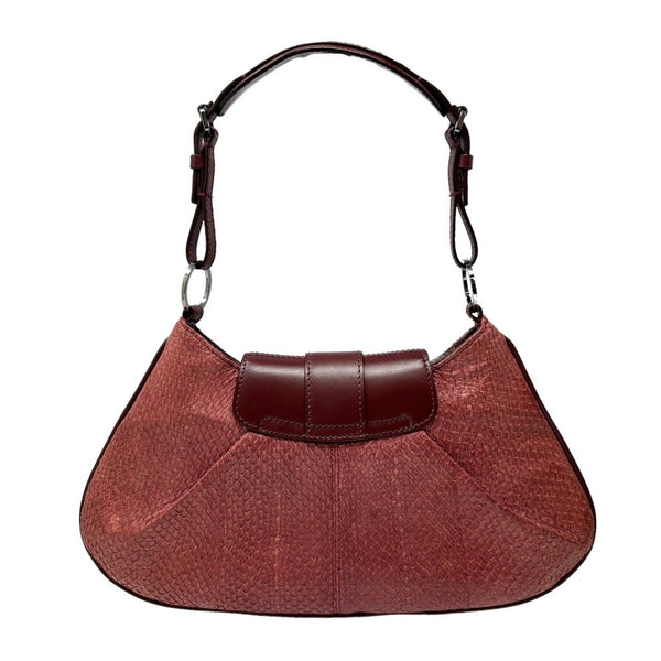 Dior Red Mini Snakeskin Shoulder Bag