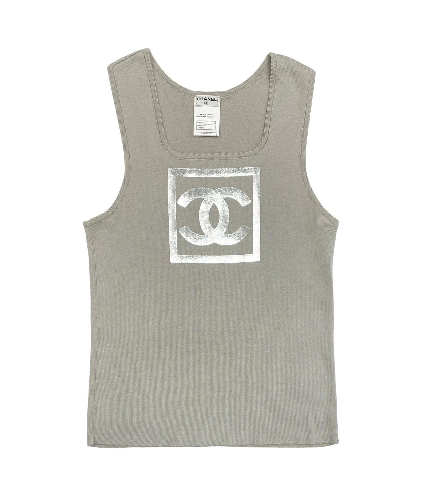 Chanel Grey Logo Tank