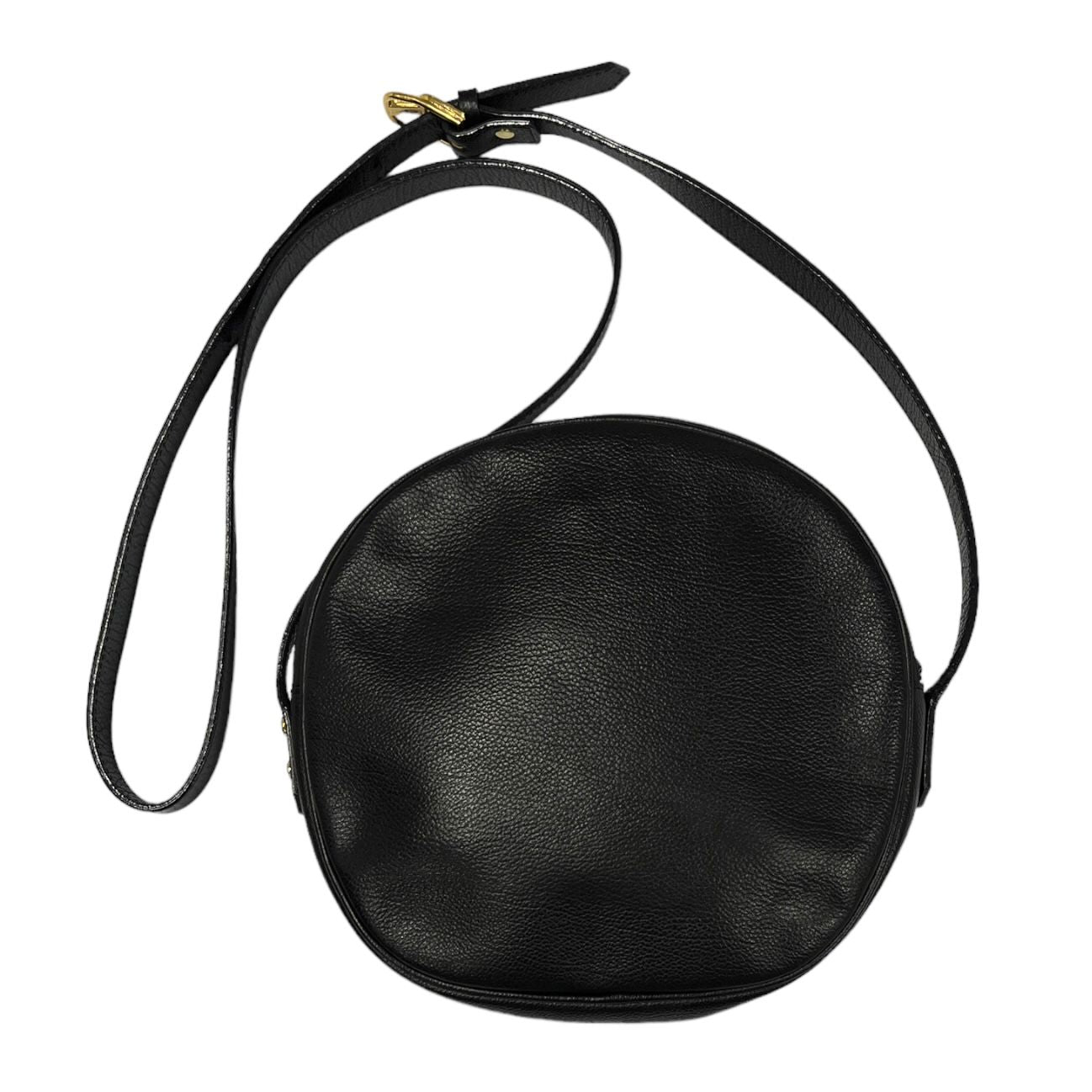 YSL Black Logo Round Crossbody