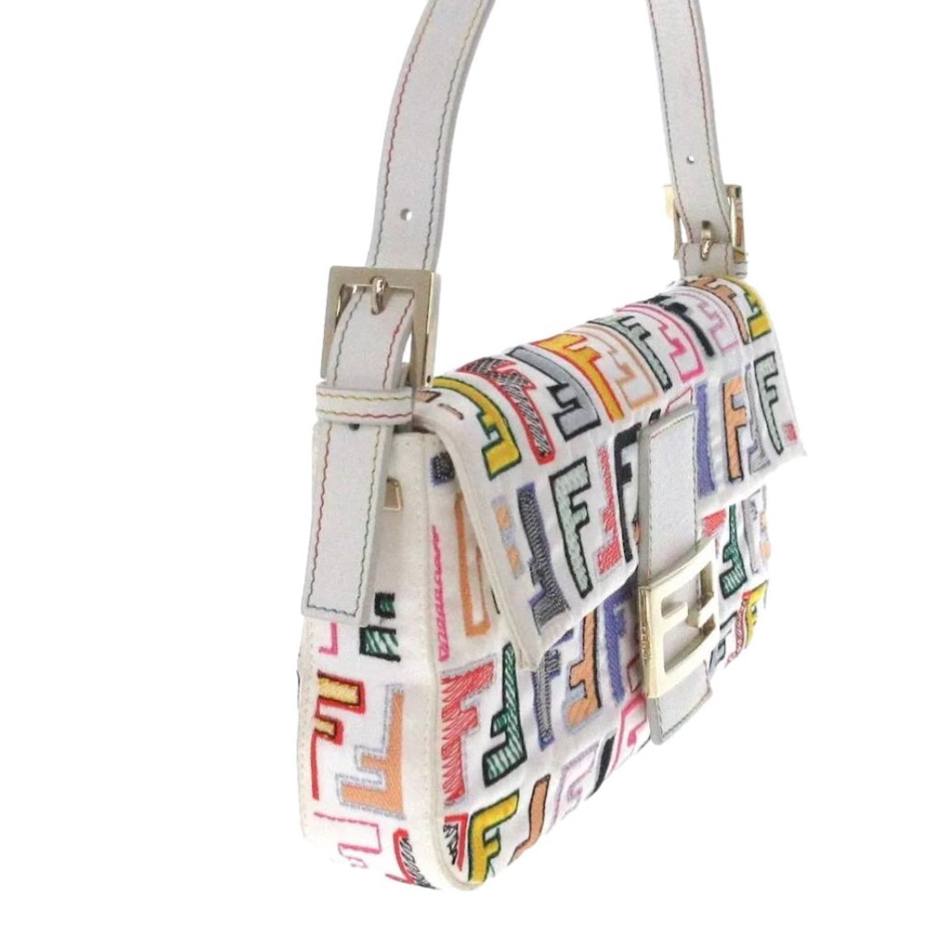 Fendi Multicolor Embroidered Baguette