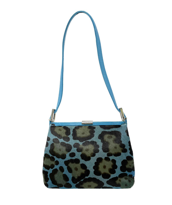 Fendi Blue Giraffe Mini Rhinestone Bag