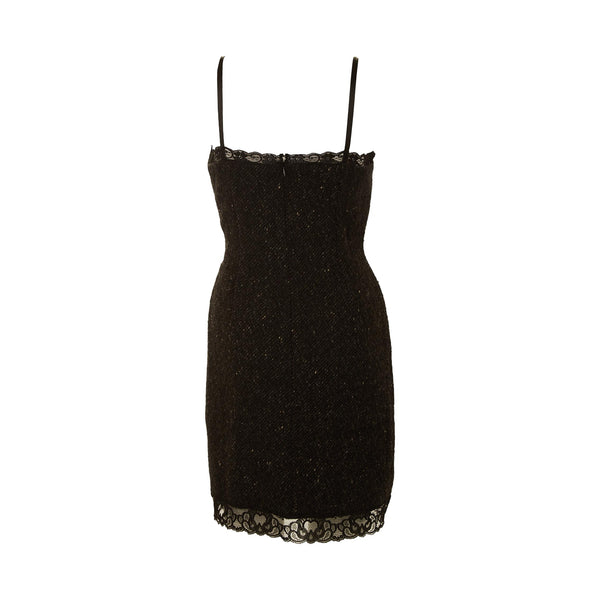 Dolce & Gabbana Black Tweed Dress