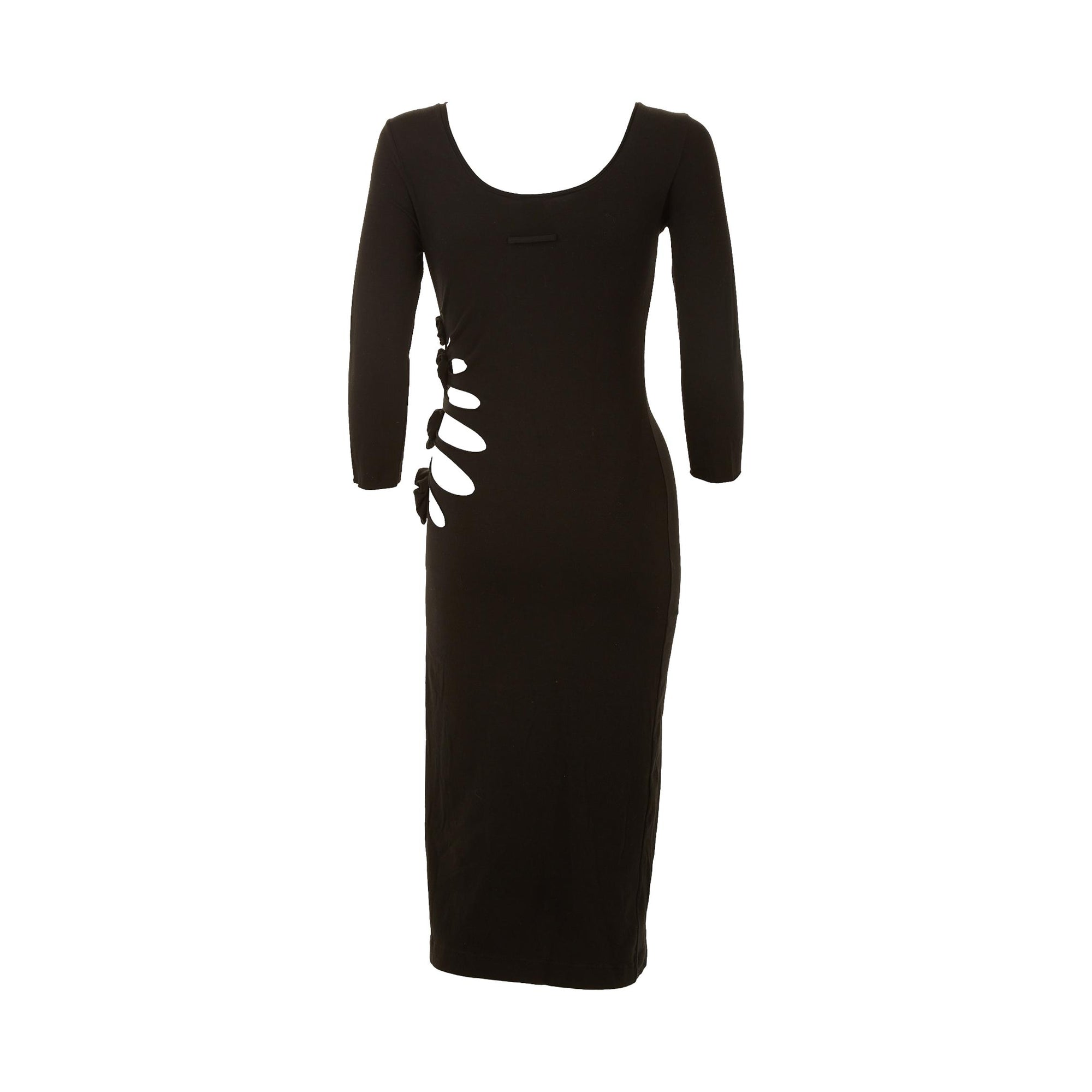 jean paul gaultier cut out dress Jean Paul Gaultier Black Mesh Cutout Dress