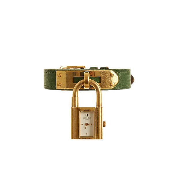 Hermes Green Lock Watch
