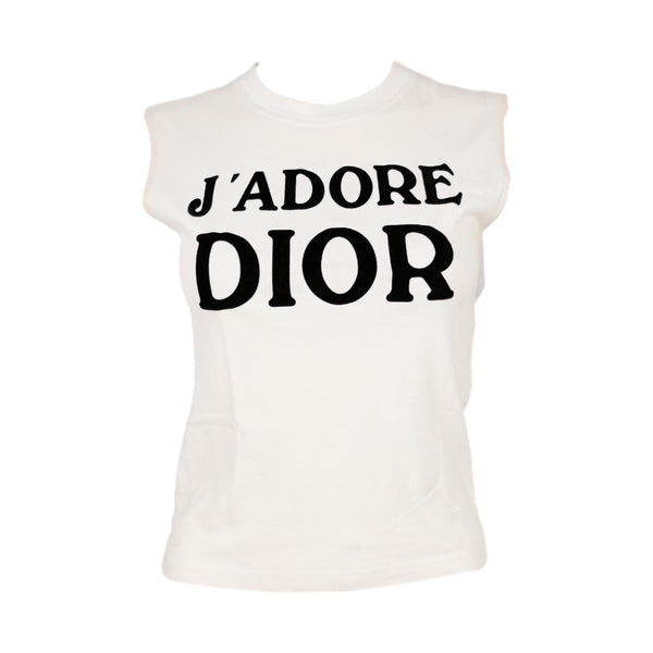 Dior J'Adore White Logo Tank