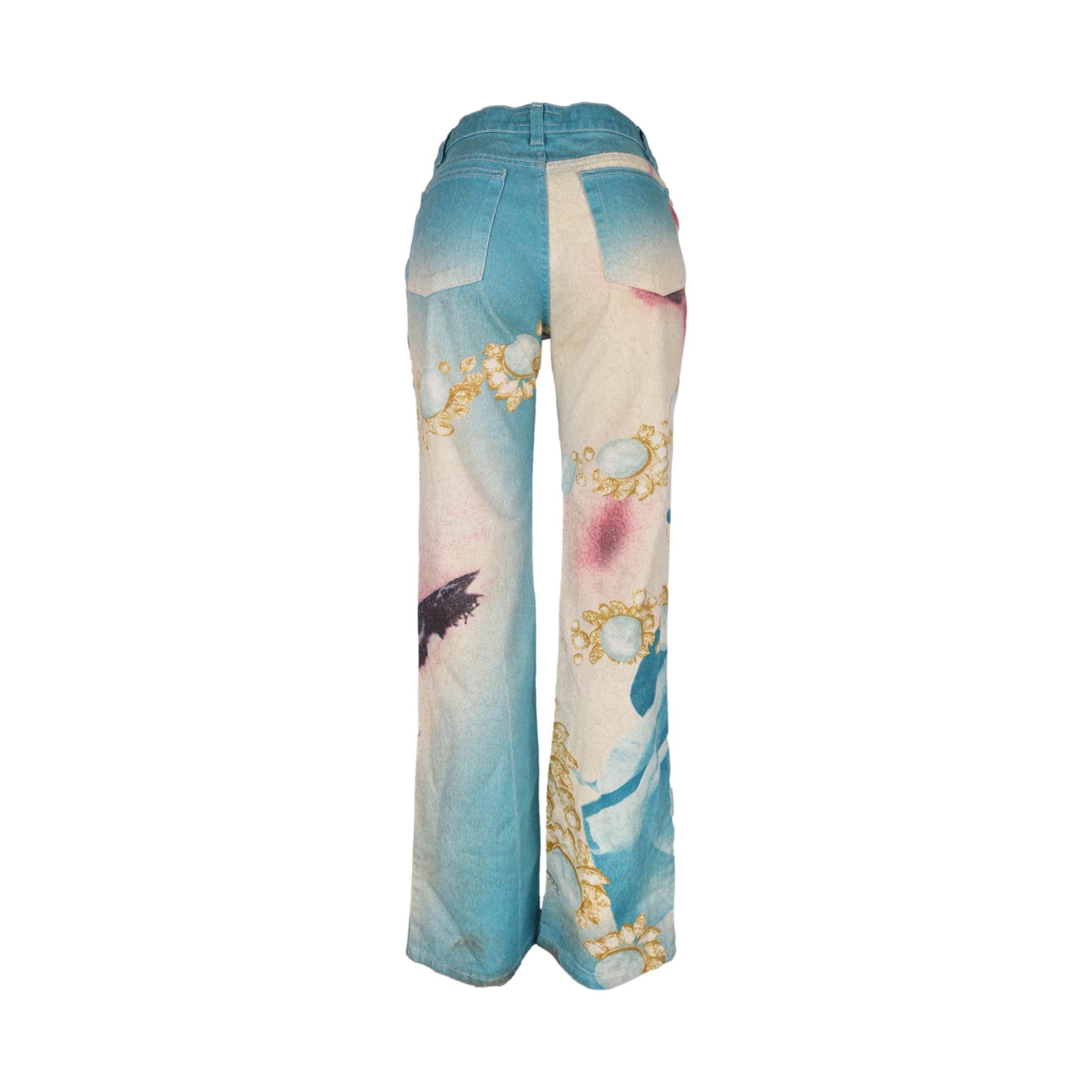 Roberto Cavalli Blue Eye Print Jeans – Treasures of NYC