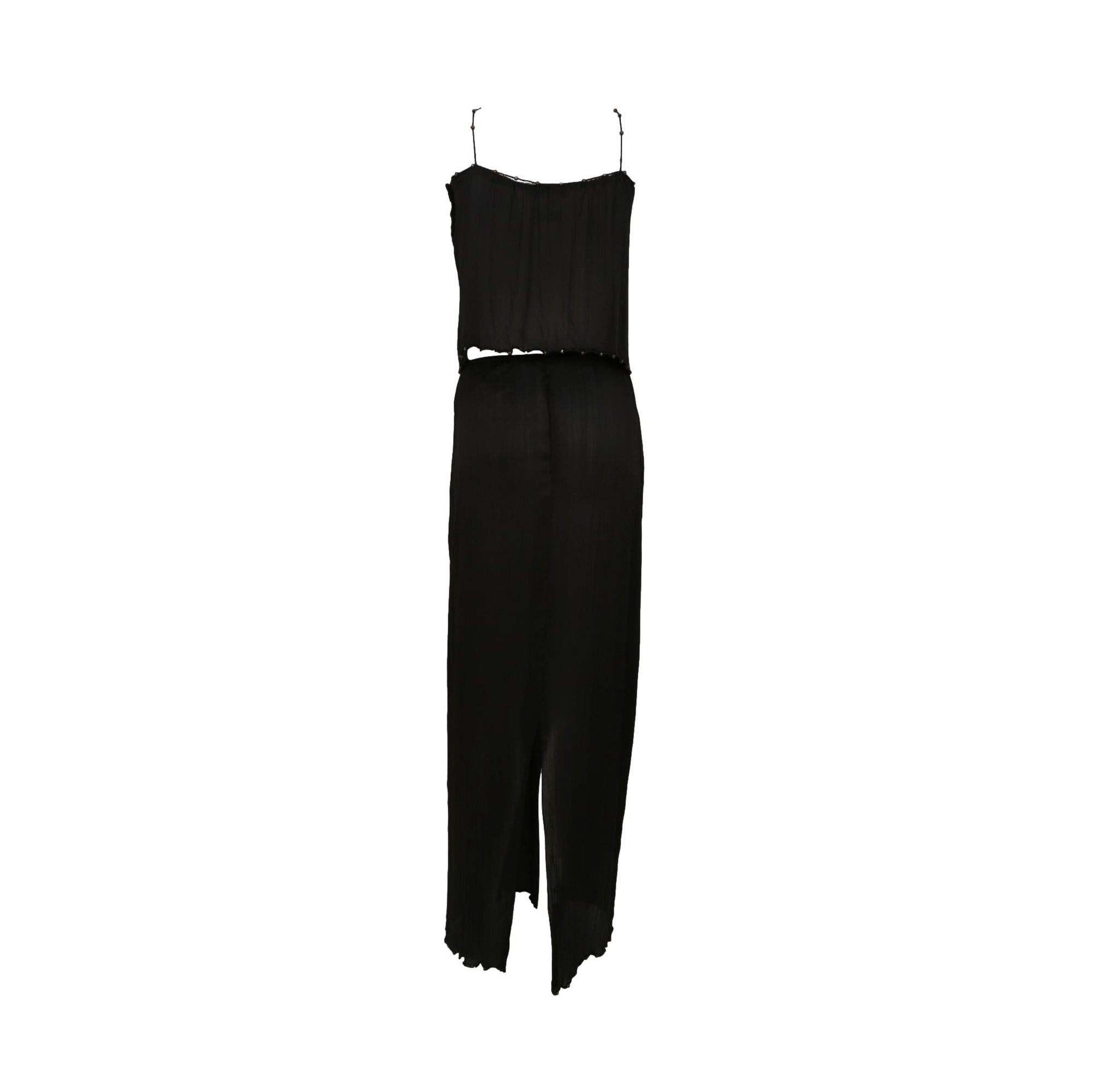 Dior Black Beaded Skirt Set
