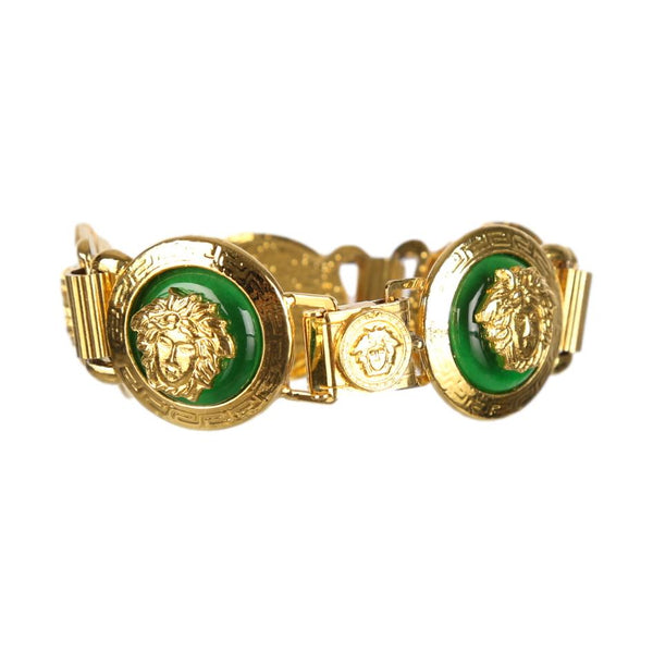 Versace Green Medusa Medallion Bracelet