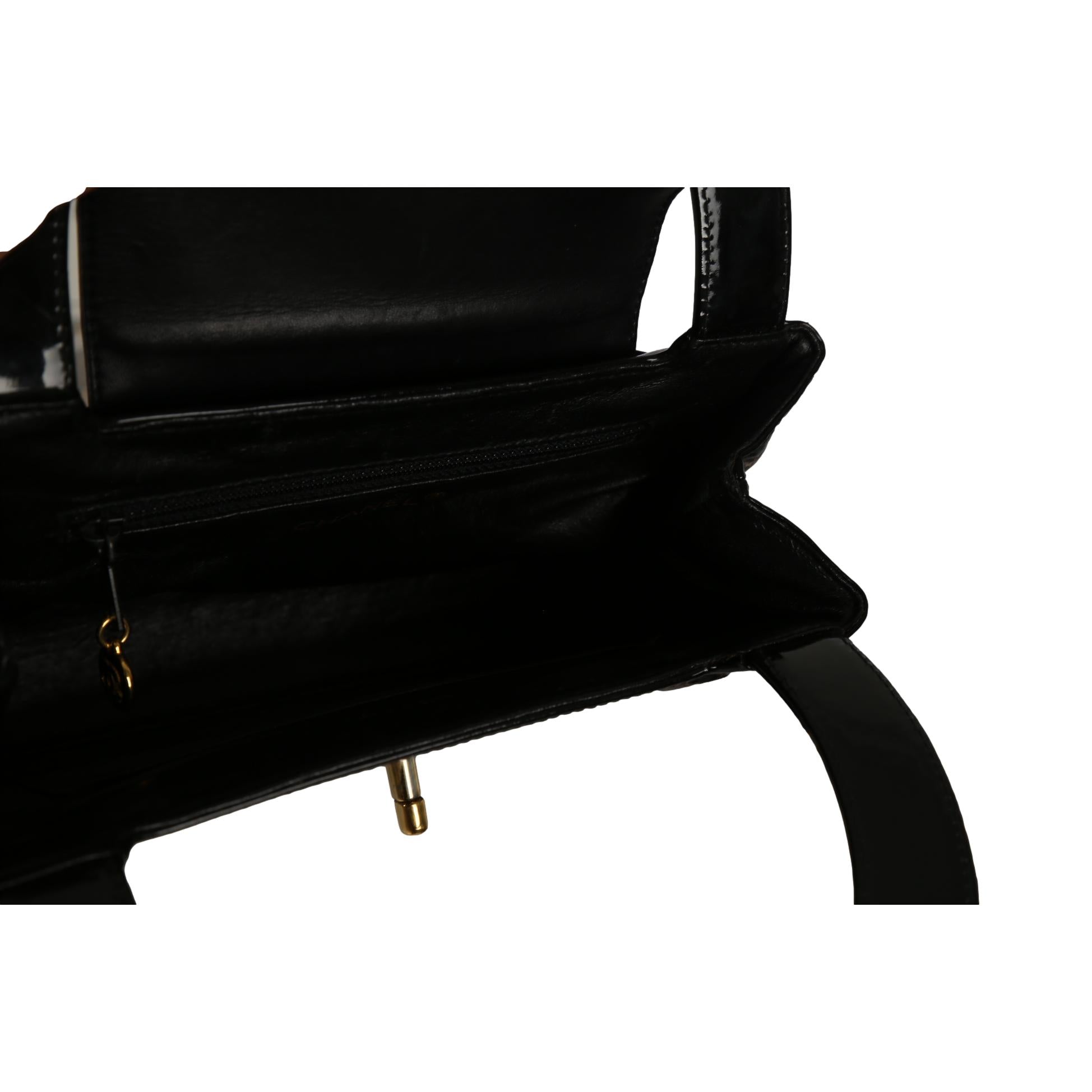 Chanel Black Patent Top Handle Bag – Treasures of NYC