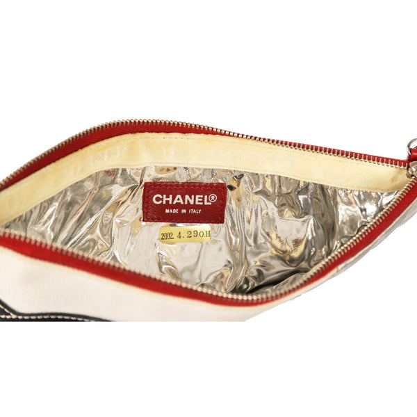 Chanel White Logo Shoulder Bag