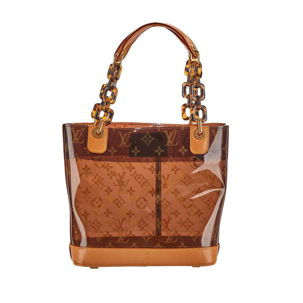 Vintage Louis Vuitton Brown Transparent Logo Shoulder Bag