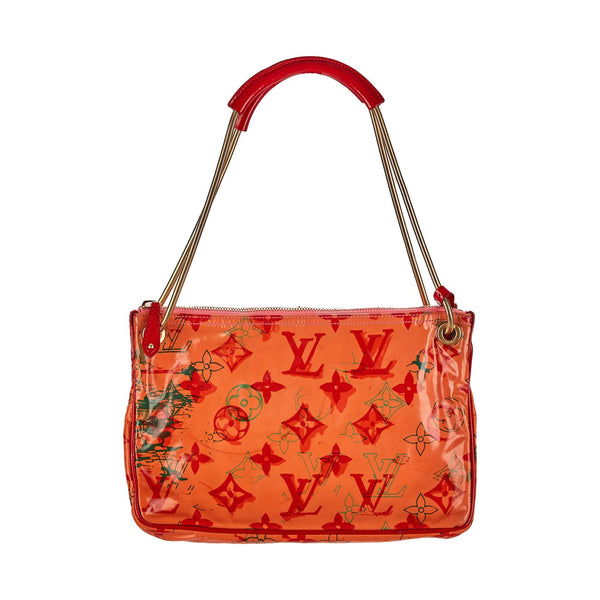 Louis Vuitton Orange Graffiti Logo Shoulder Bag