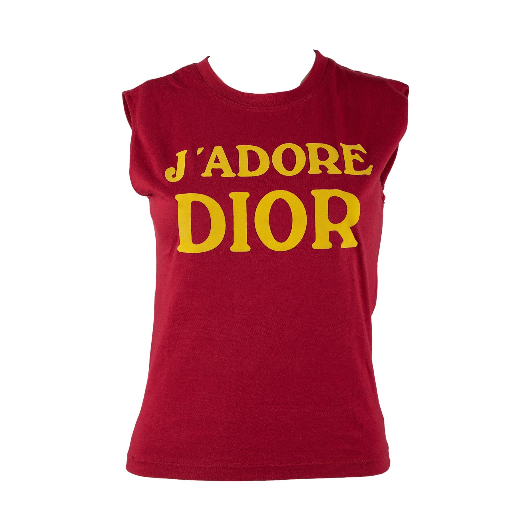 Dior J'Adore Pink Logo Tank