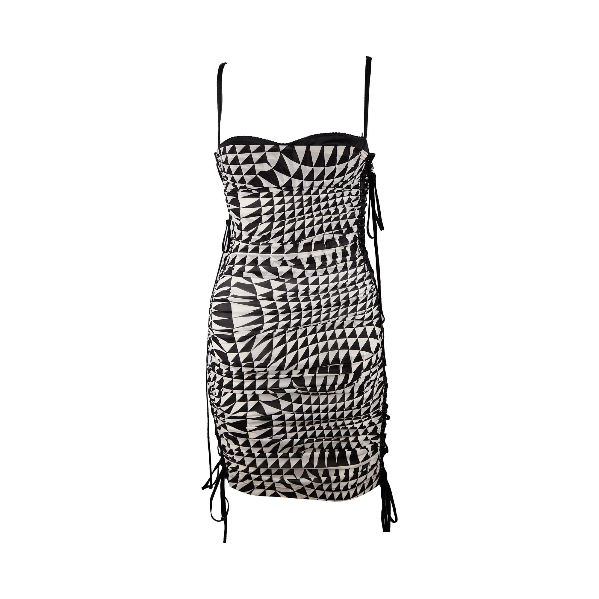Dolce & Gabbana Black Cinched Lace Up Dress Treasures of NYC Dolce & Gabbana Black Cinched Lace Up Dress Treasures of NYC