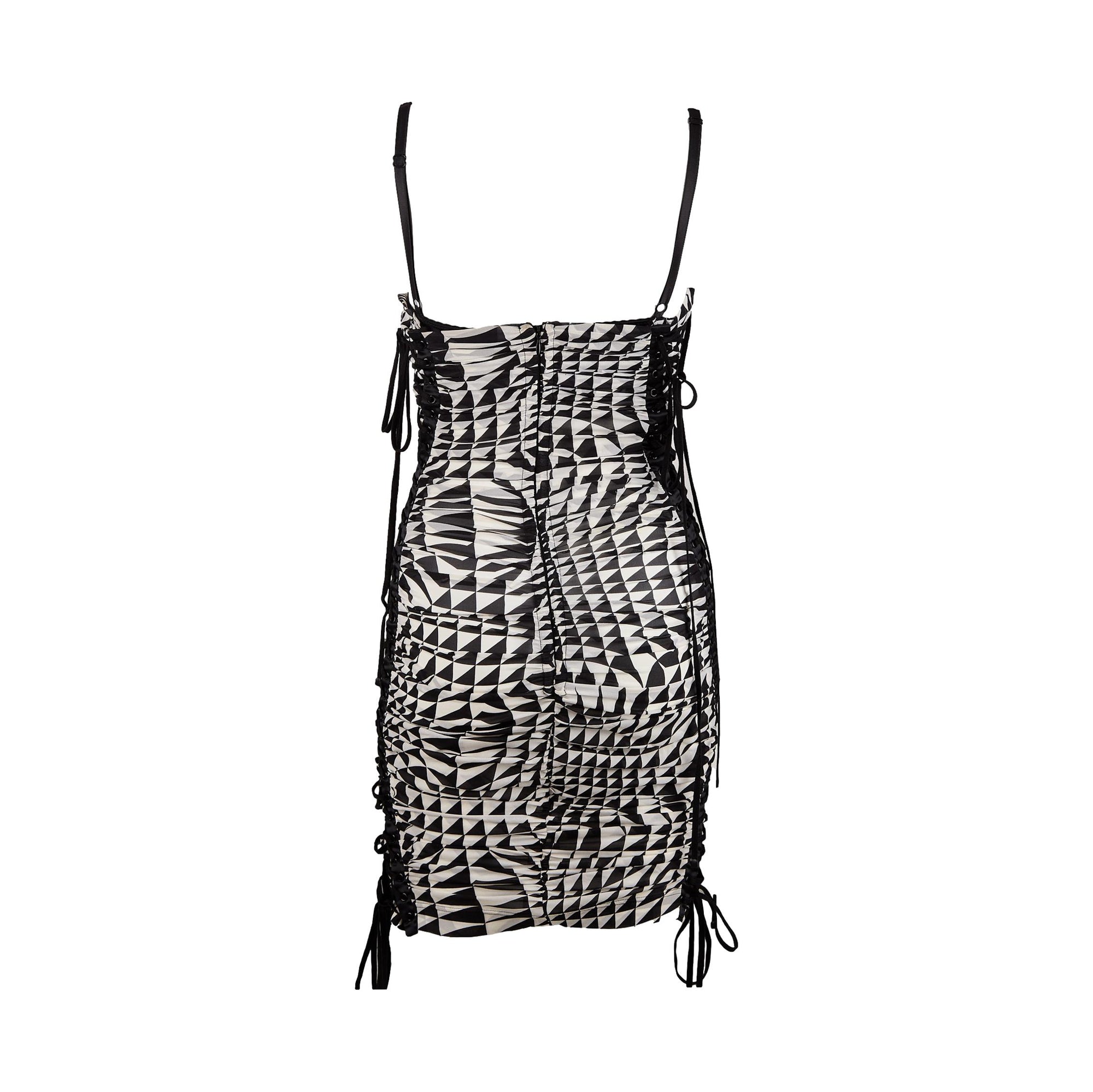 Dolce & Gabbana Black Cinched Lace Up Dress Treasures of NYC Dolce & Gabbana Black Cinched Lace Up Dress Treasures of NYC