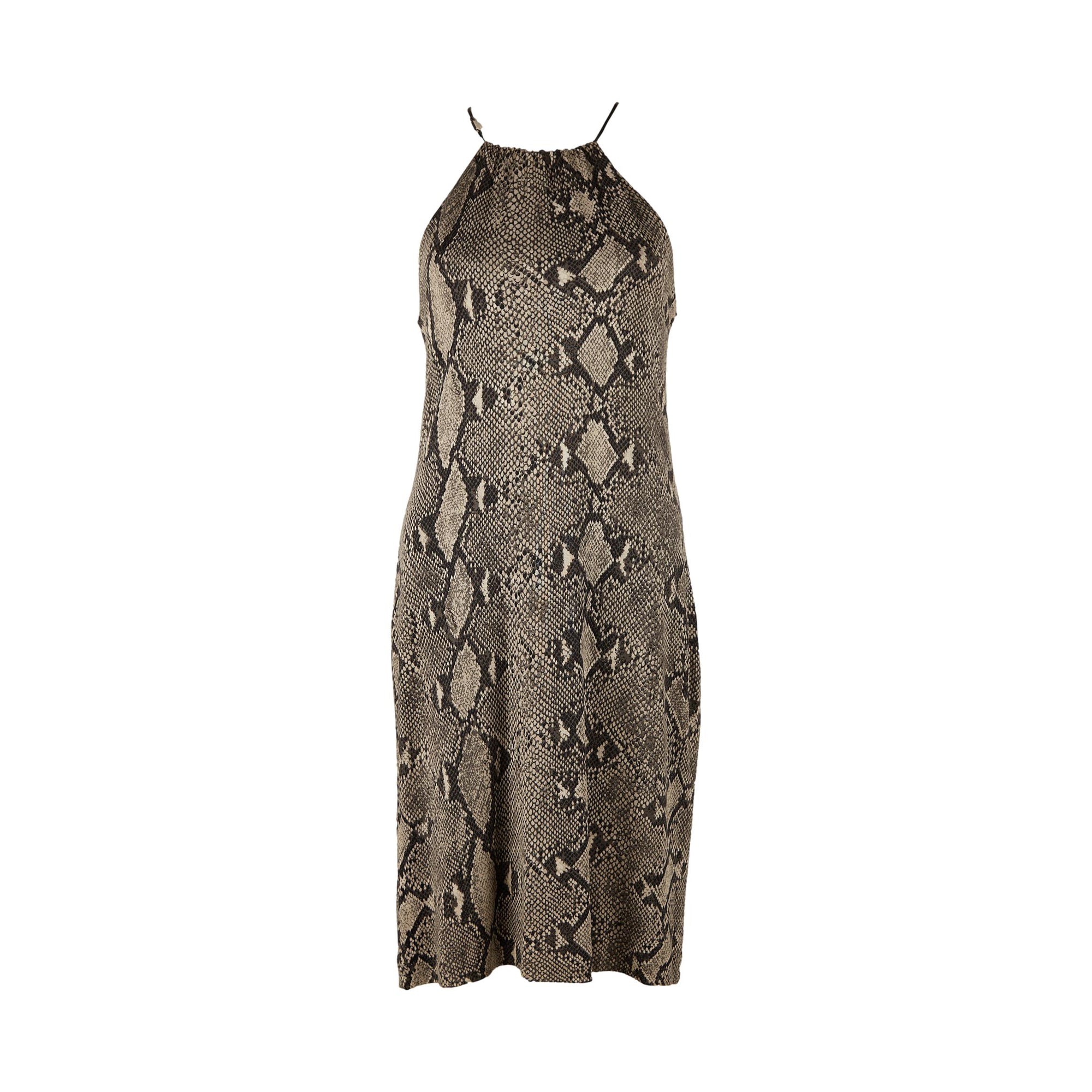 grey snakeskin dress LIMITED COLLECTION Plus Size Grey Snake Print Bow Dress