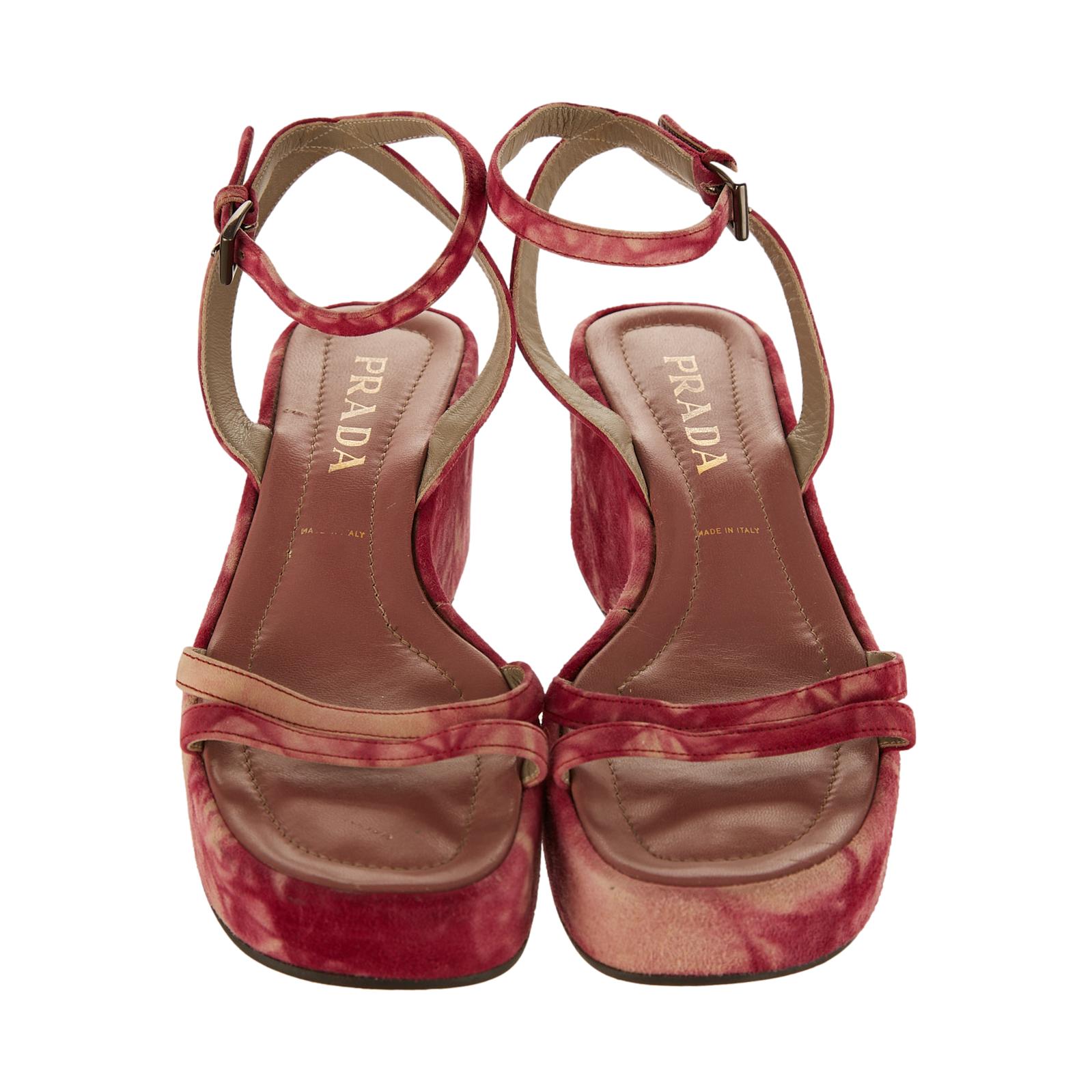 Prada Pink Platform Sandals