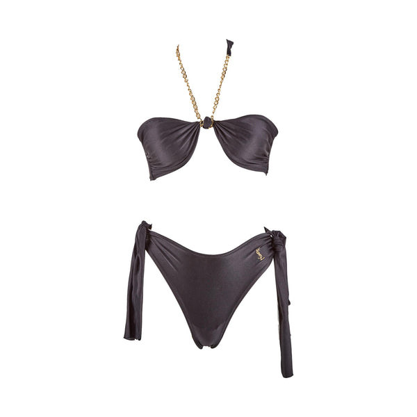 YSL Black Logo Chain Bikini – Treasures of NYC - Main Image
