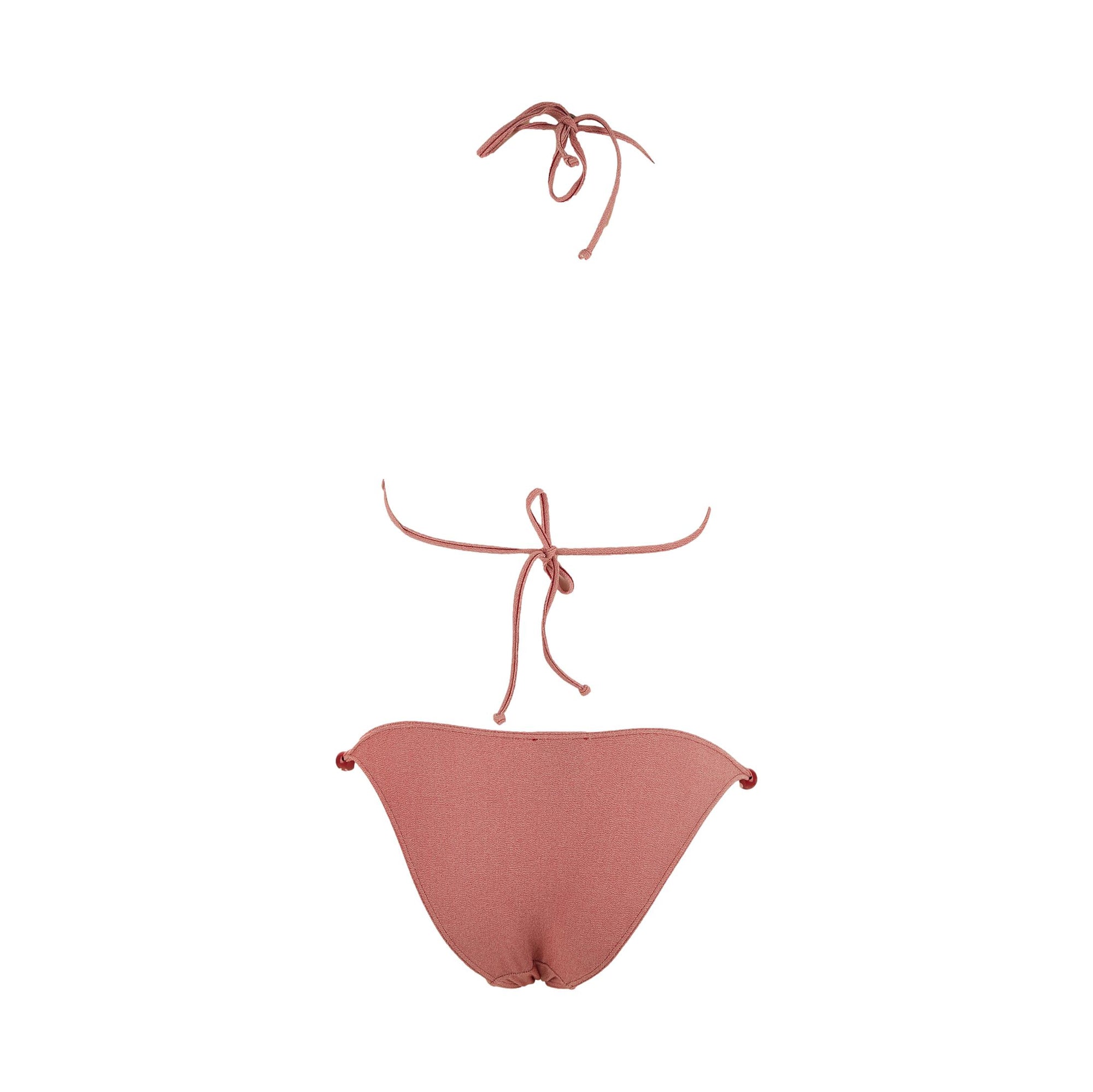 Chanel Pink Logo String Bikini