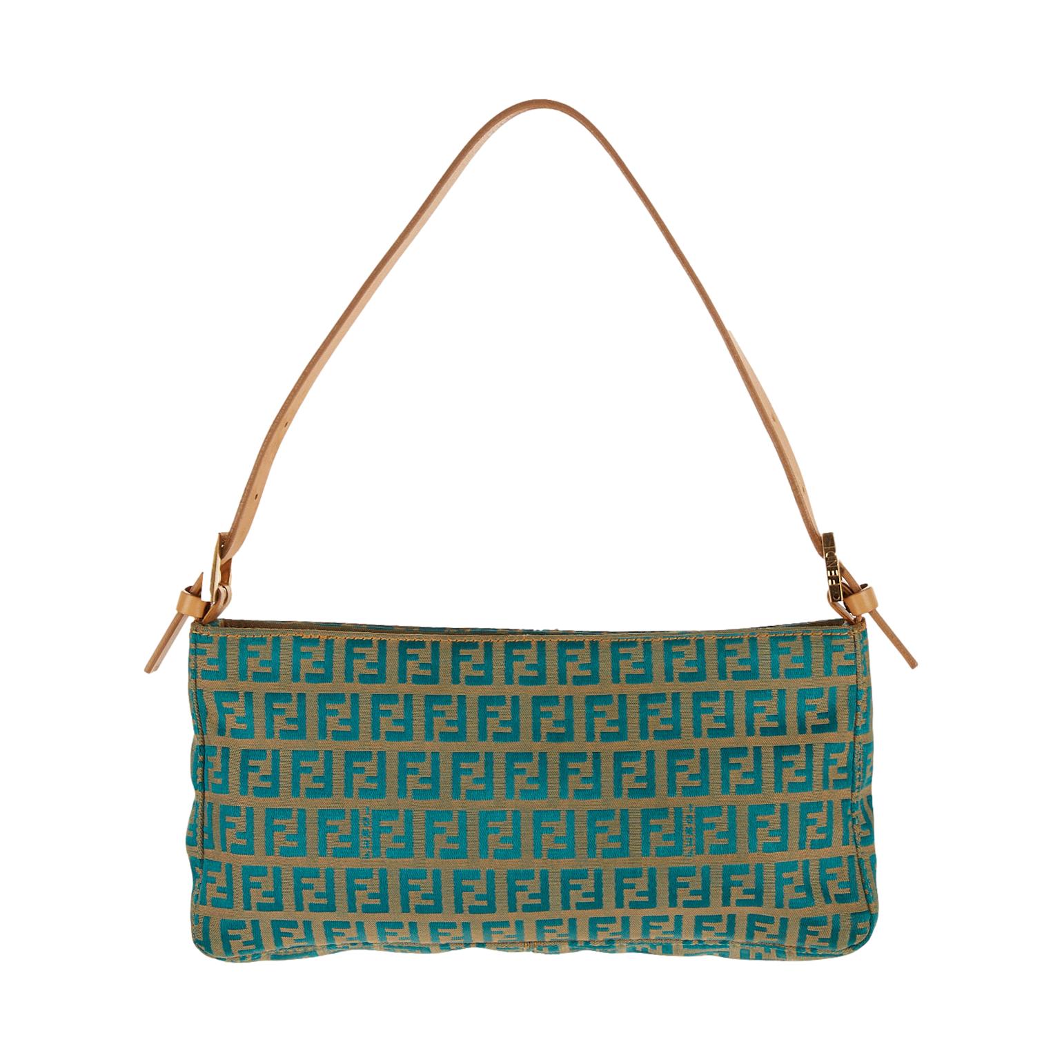 Fendi Blue Logo Mini Shoulder Bag