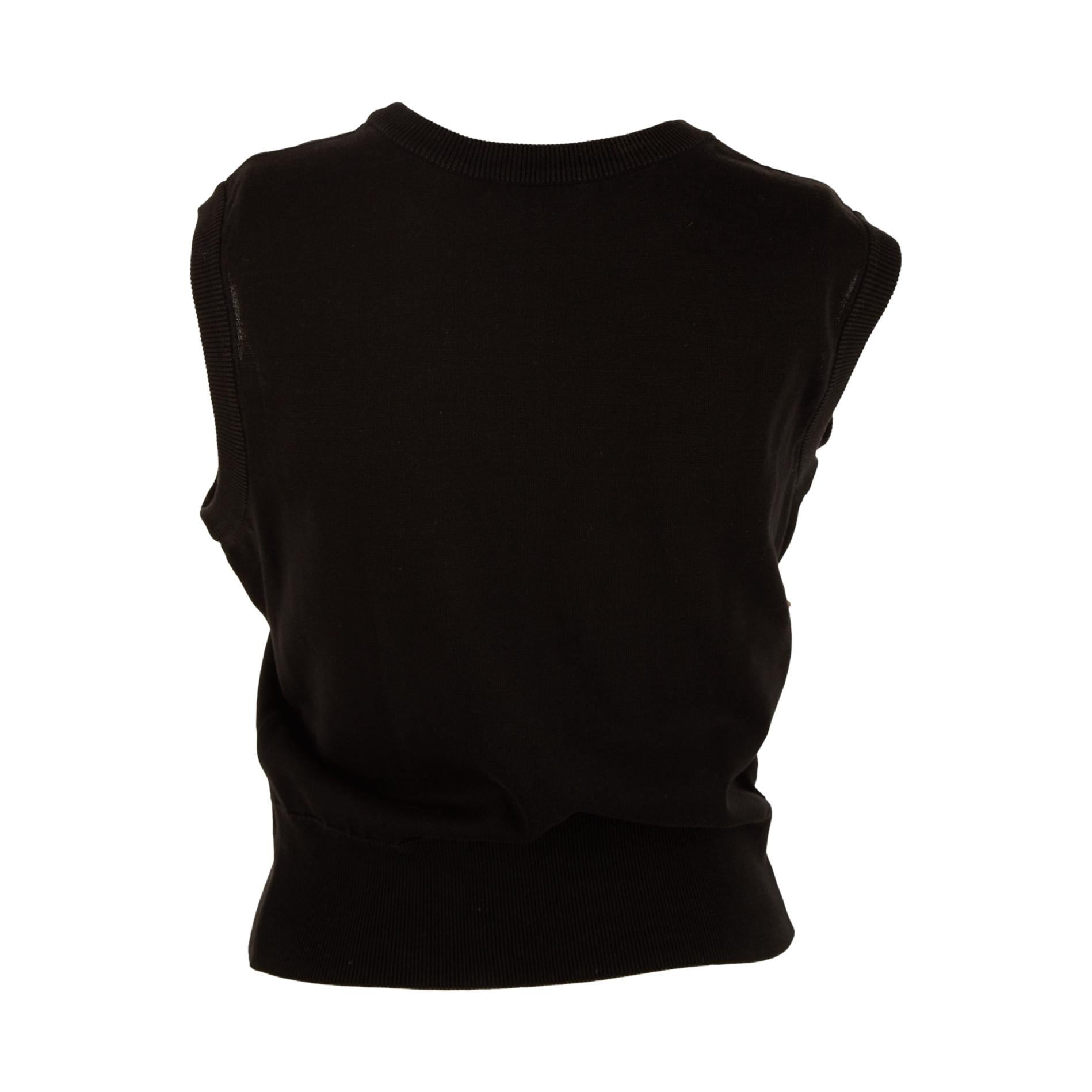 CHANEL ブラック タンクトップ ロゴ入り Chanel Black Logo Tank – Treasures of NYC