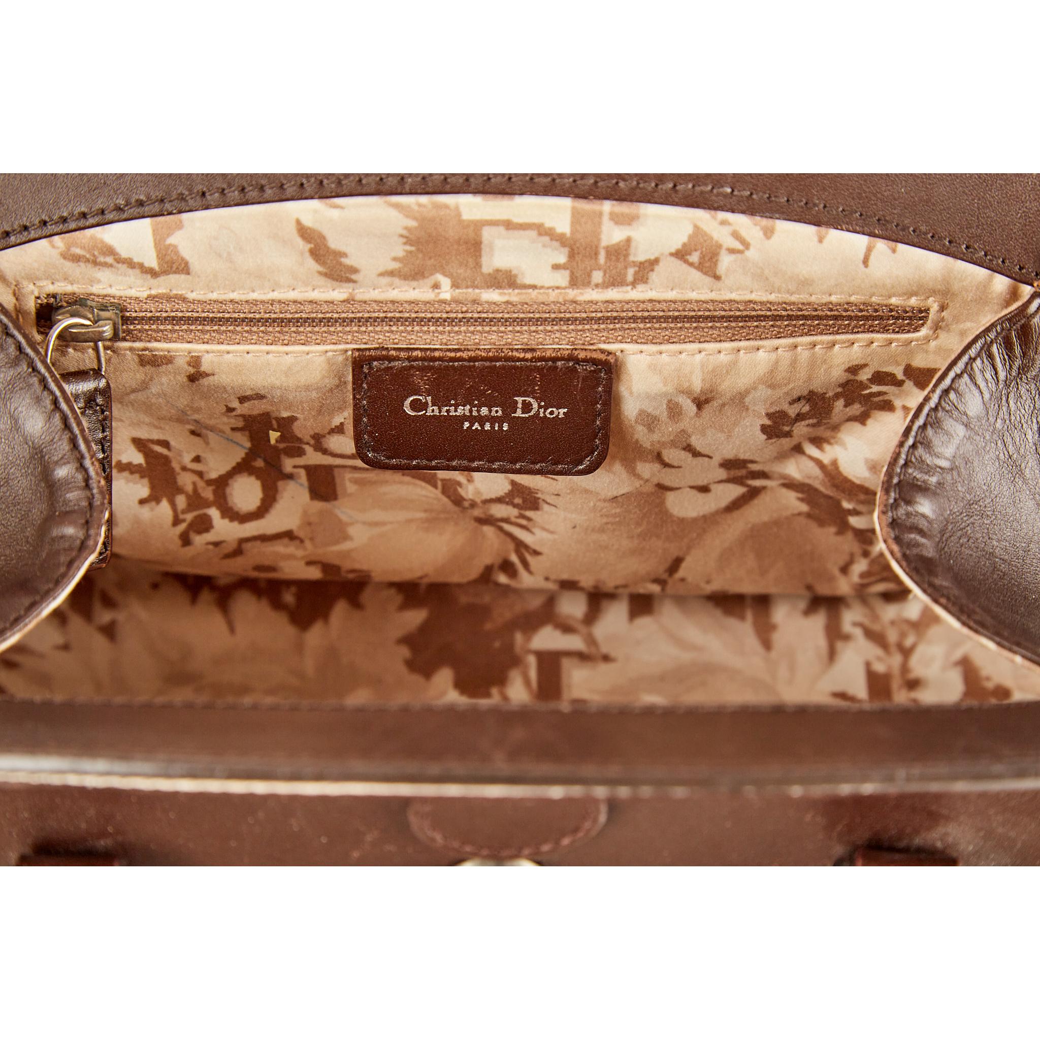 Dior Brown Logo Top Handle Bag – Treasures of NYC