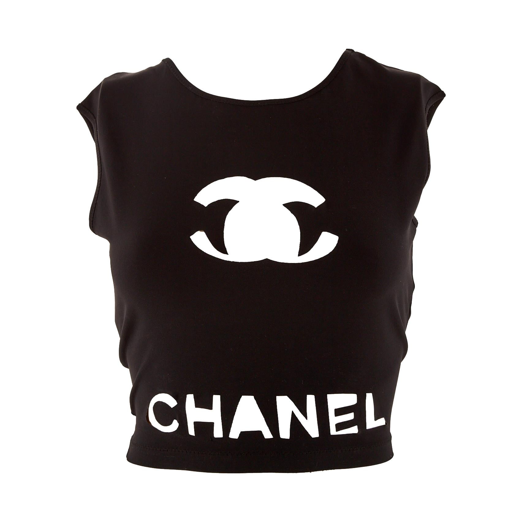 Chanel Black Cami Crop-Top