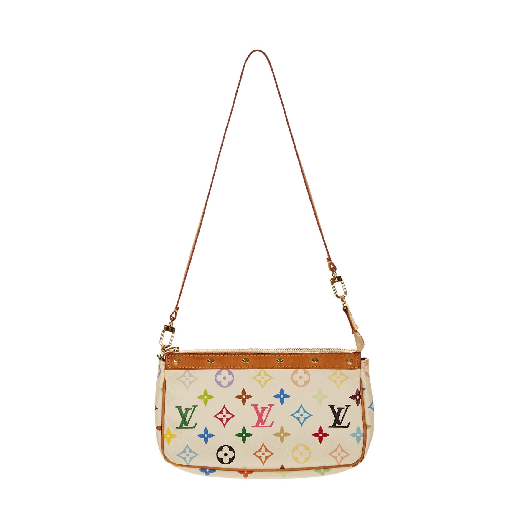 Louis Vuitton White Multicolor Monogram Mini Shoulder Bag
