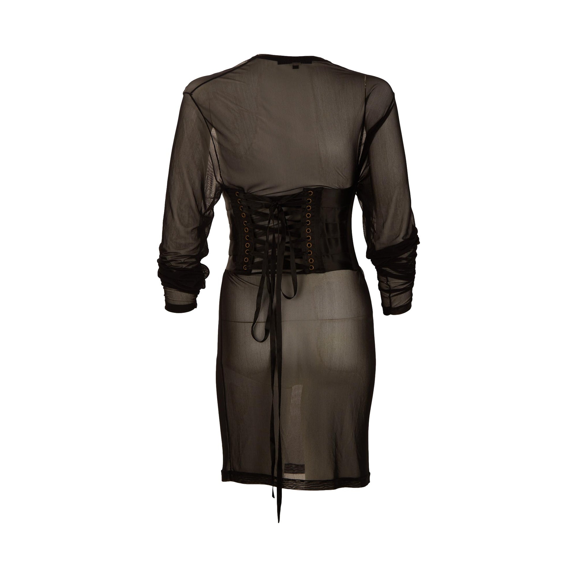 Gucci Black Sheer Corset Dress Set Treasures of NYC Gucci Black Sheer Corset Dress Set Treasures of NYC