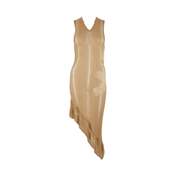 Dior Nude Ribbed Paint Dress