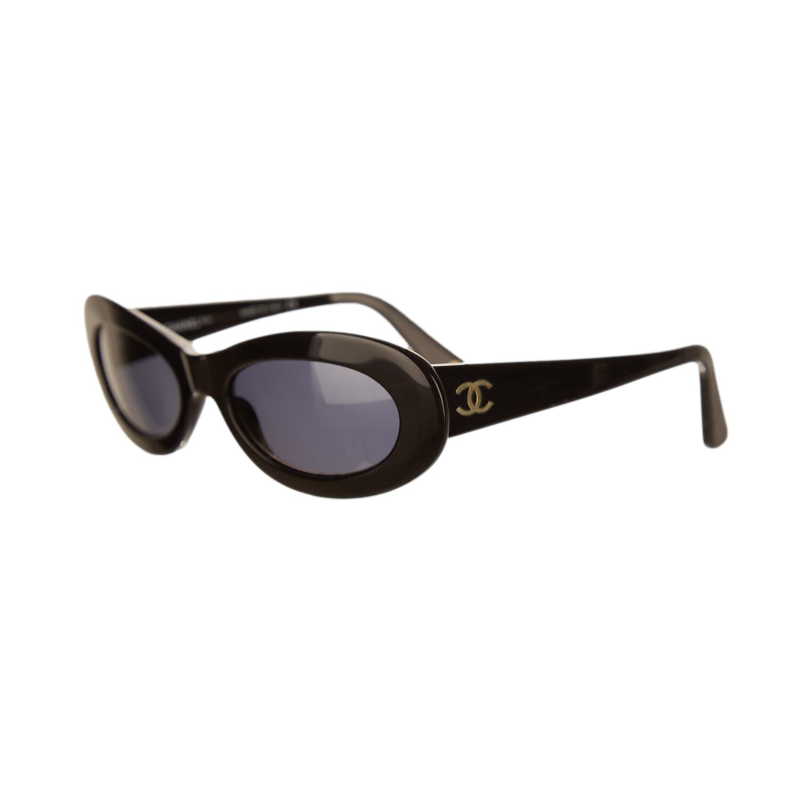 Chanel Black Micro Logo Sunglasses