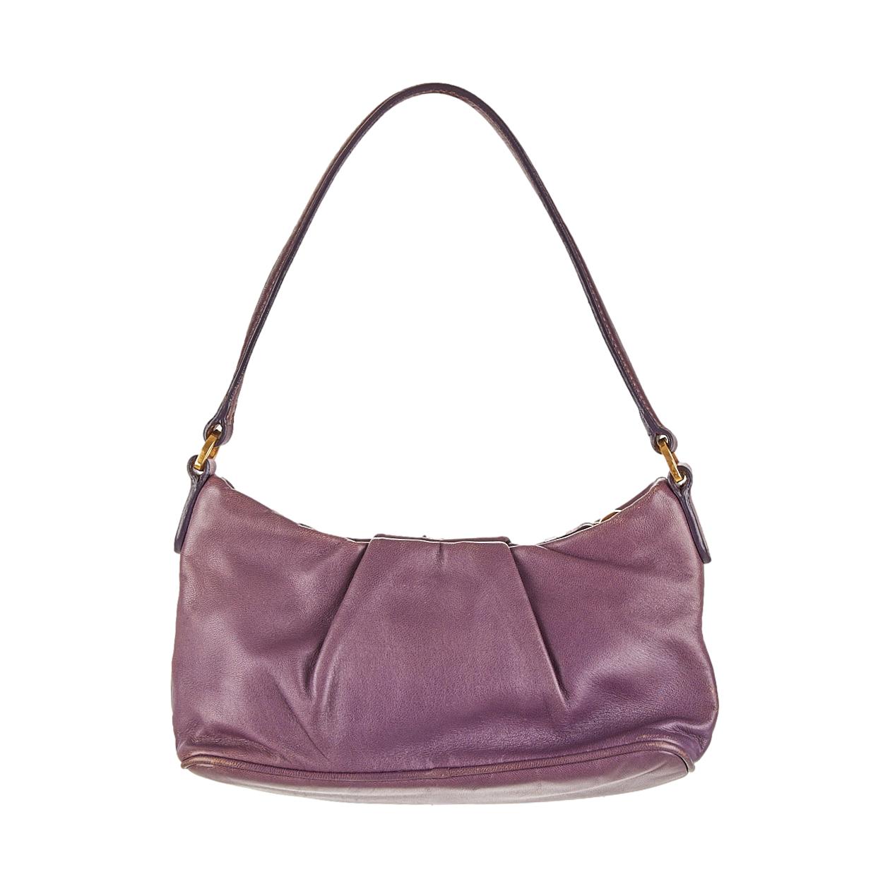 Prada Purple Floral Mini Shoulder Bag