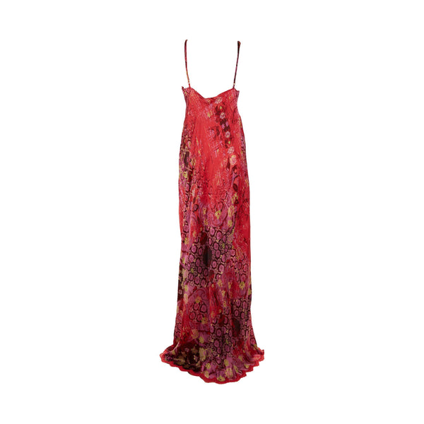Roberto Cavalli Pink Floral Print Dress