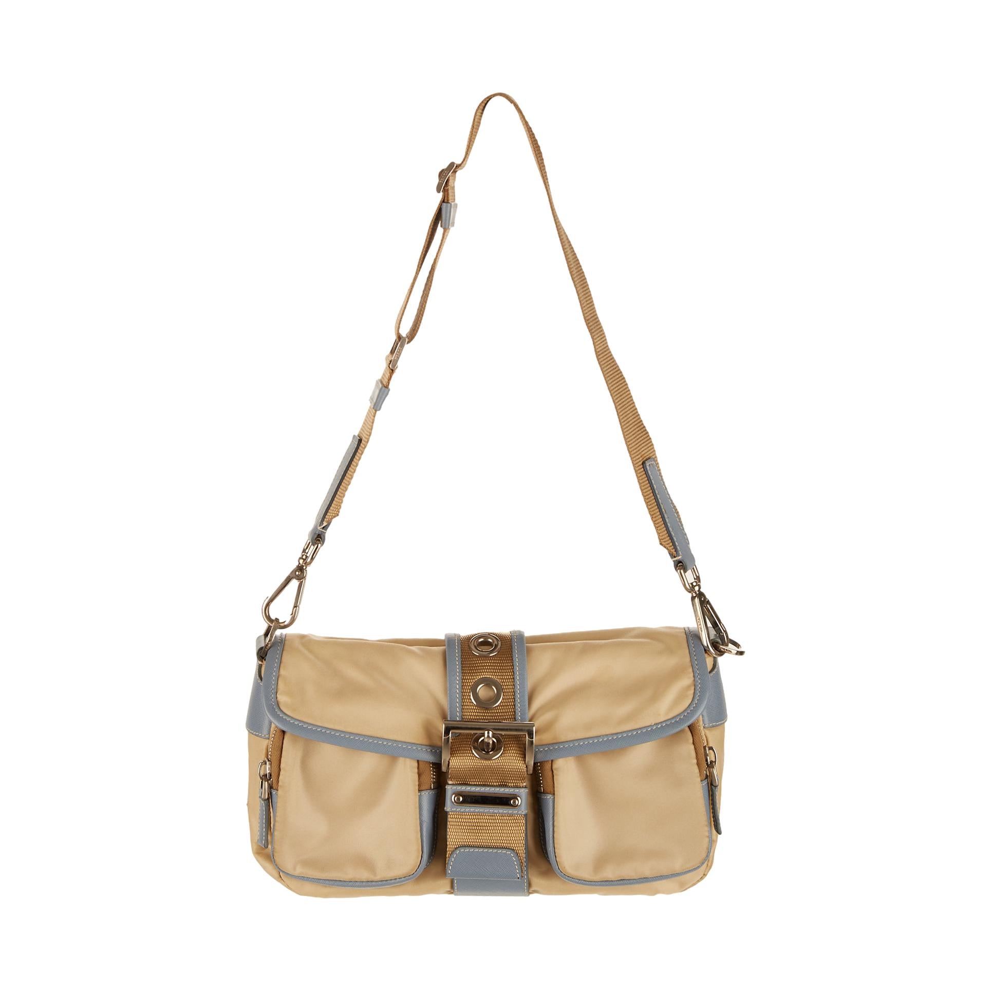 Prada Beige Nylon Pocket Shoulder Bag – Treasures of NYC
