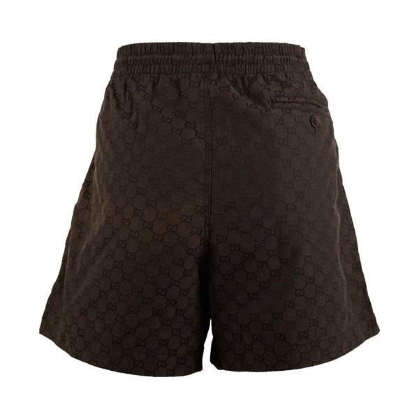 Gucci Black Logo Print Shorts