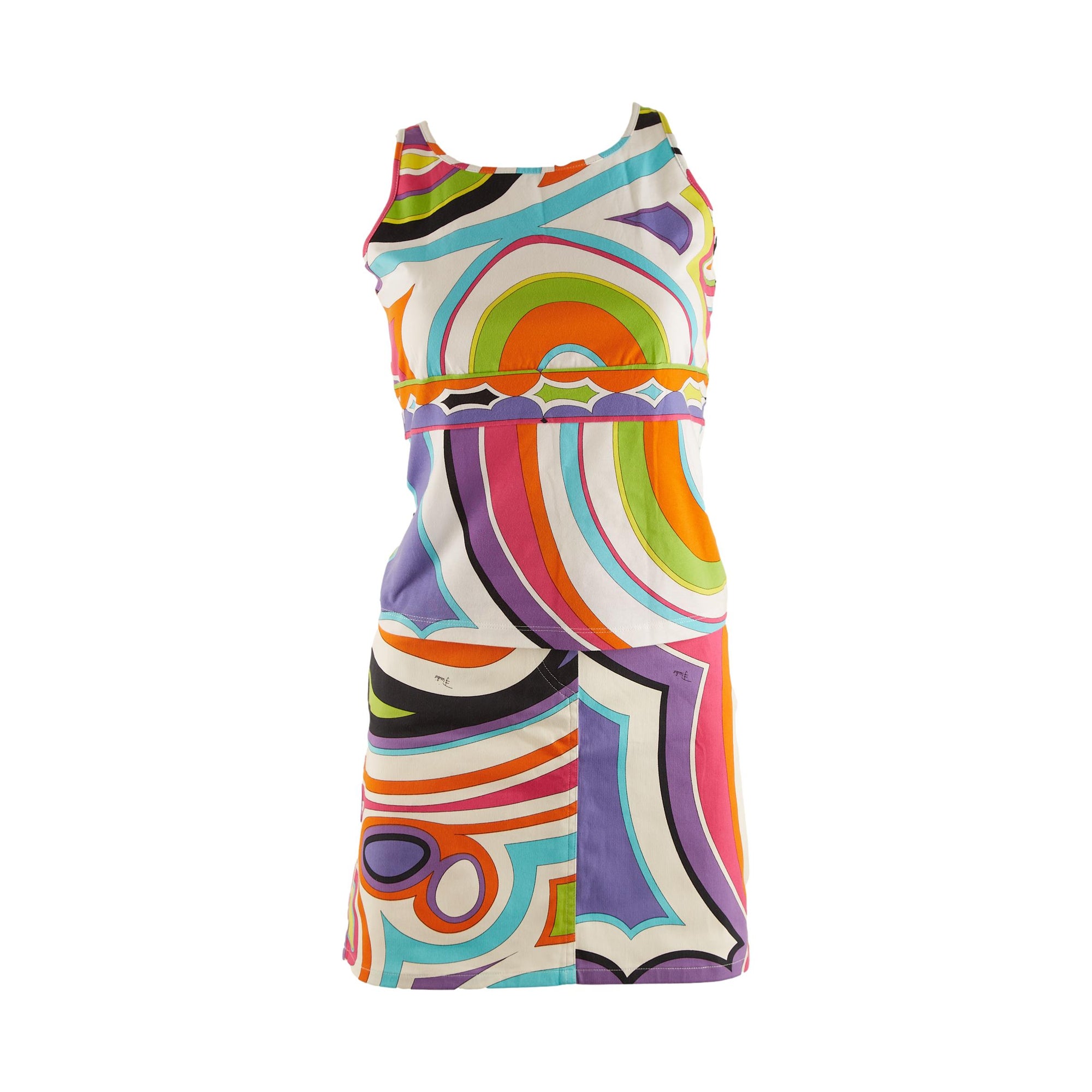 Pucci Multicolor Print Skirt Set