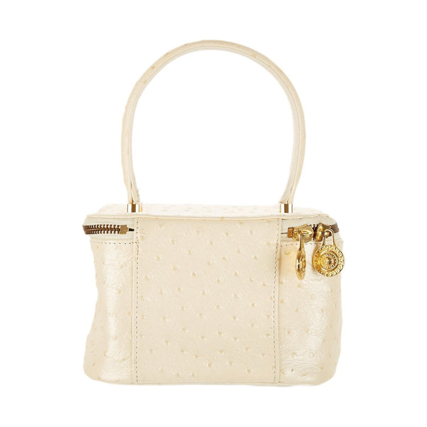 Versace White Embossed Vanity Bag
