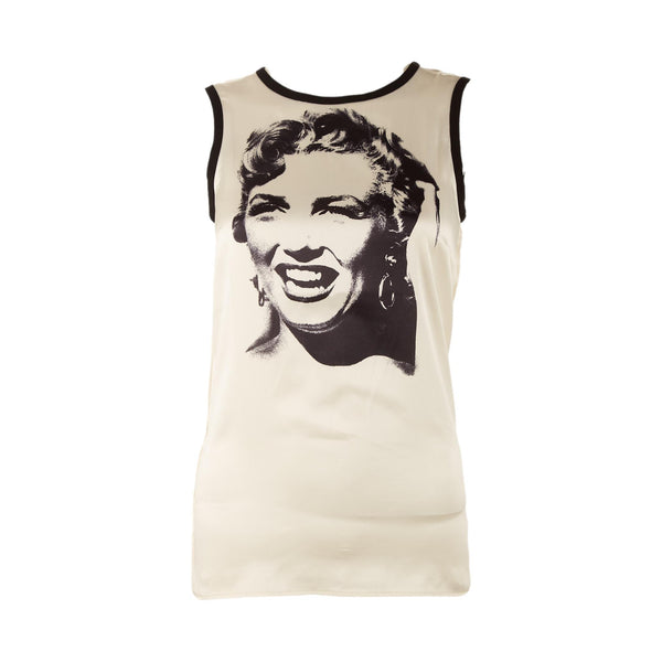 Dolce & Gabbana White Marilyn Monroe Tank