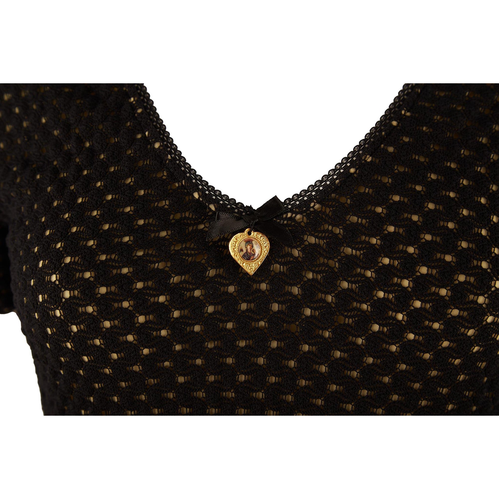 Dolce & Gabbana Black Heart Locket Dress