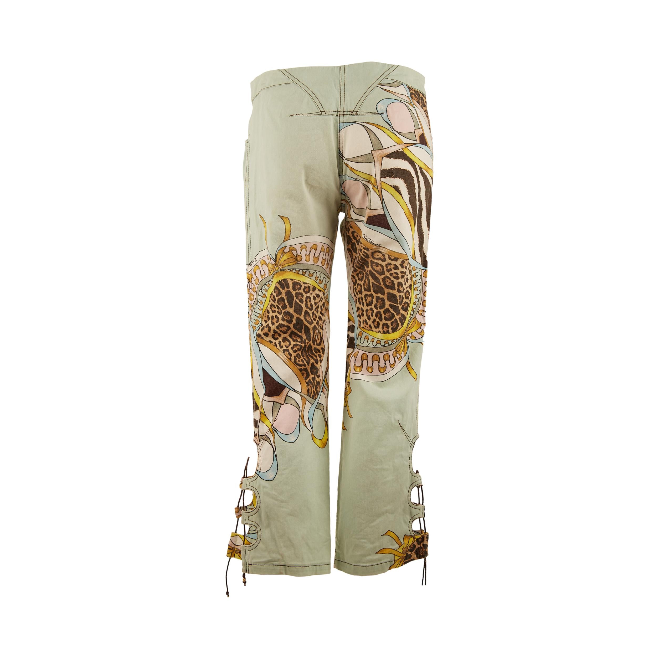 Roberto Cavalli Baby Blue Animal Print Pants – Treasures of NYC