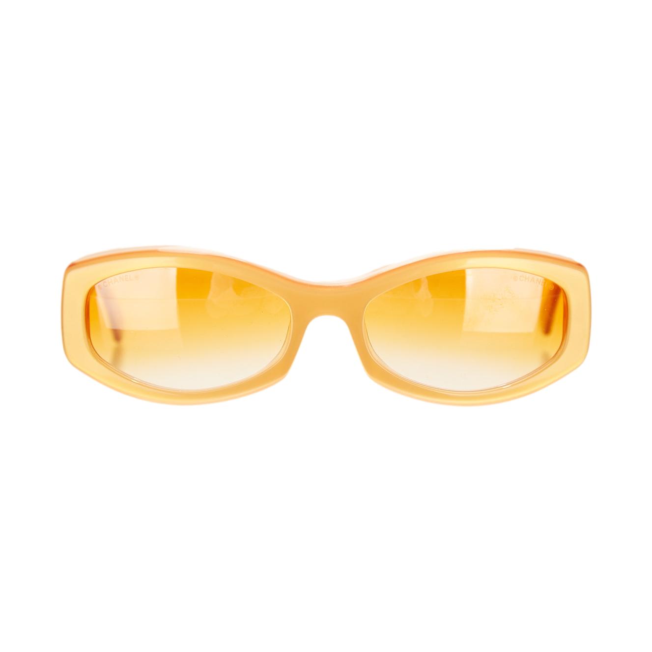 Vintage Chanel Yellow Logo Sunglasses of NYC