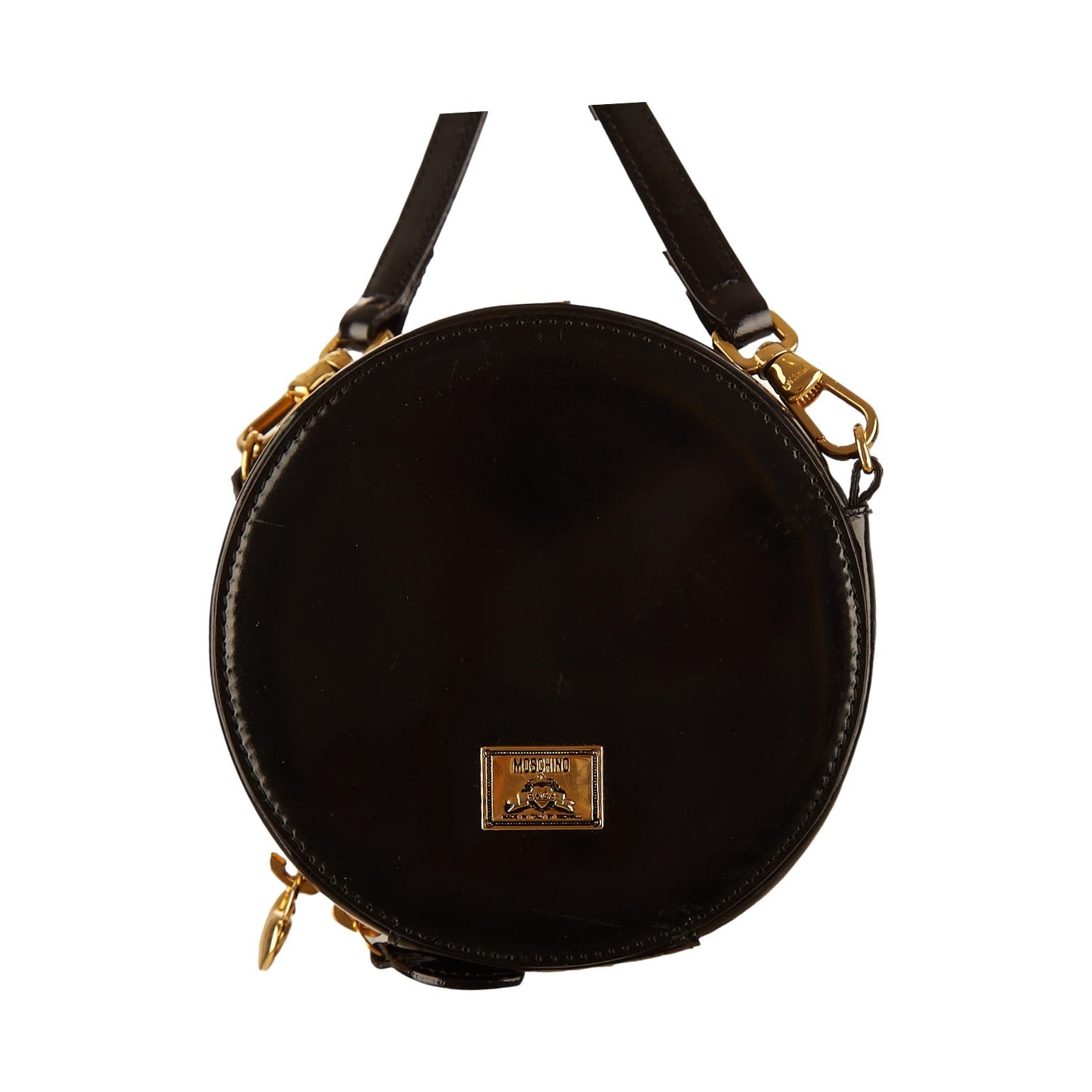 Moschino Black Heart Mini Shoulder Bag