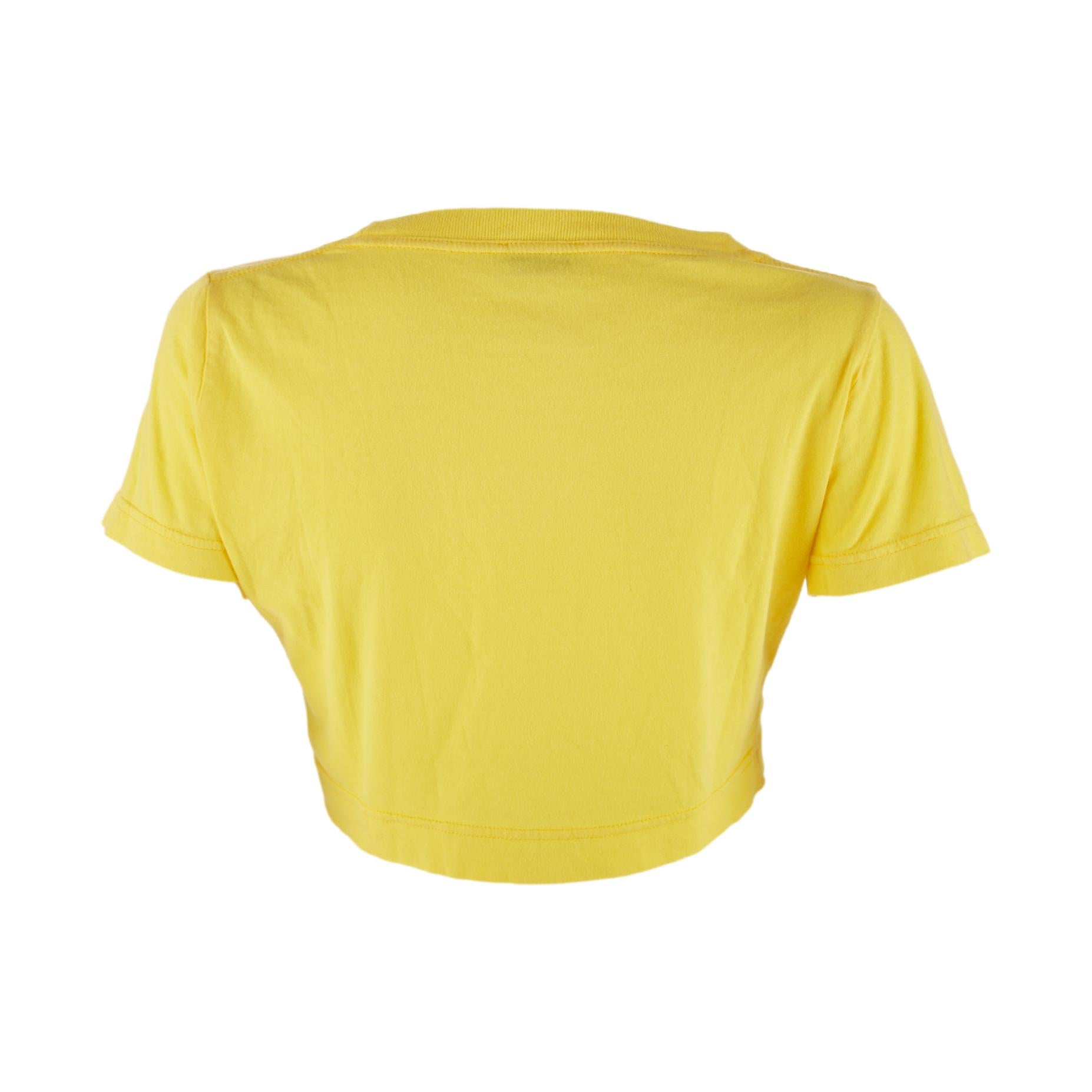 Versace Sport Yellow Logo Crop Top