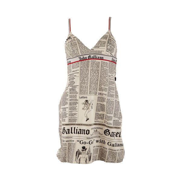 Galliano Newsprint Dress