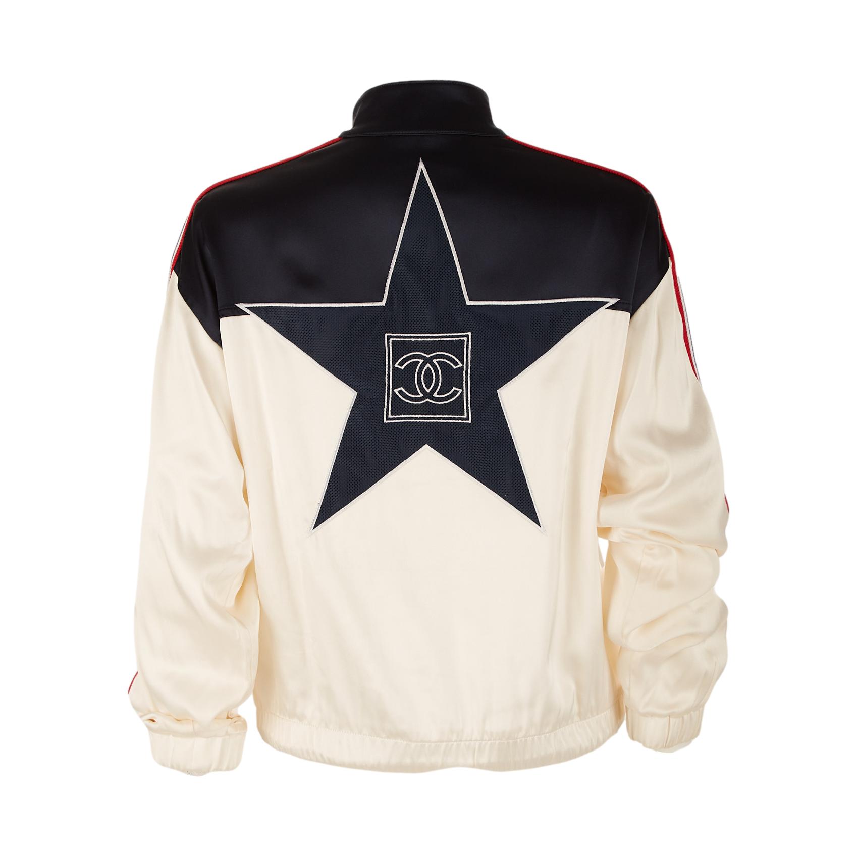 Chanel White Star Logo Jacket