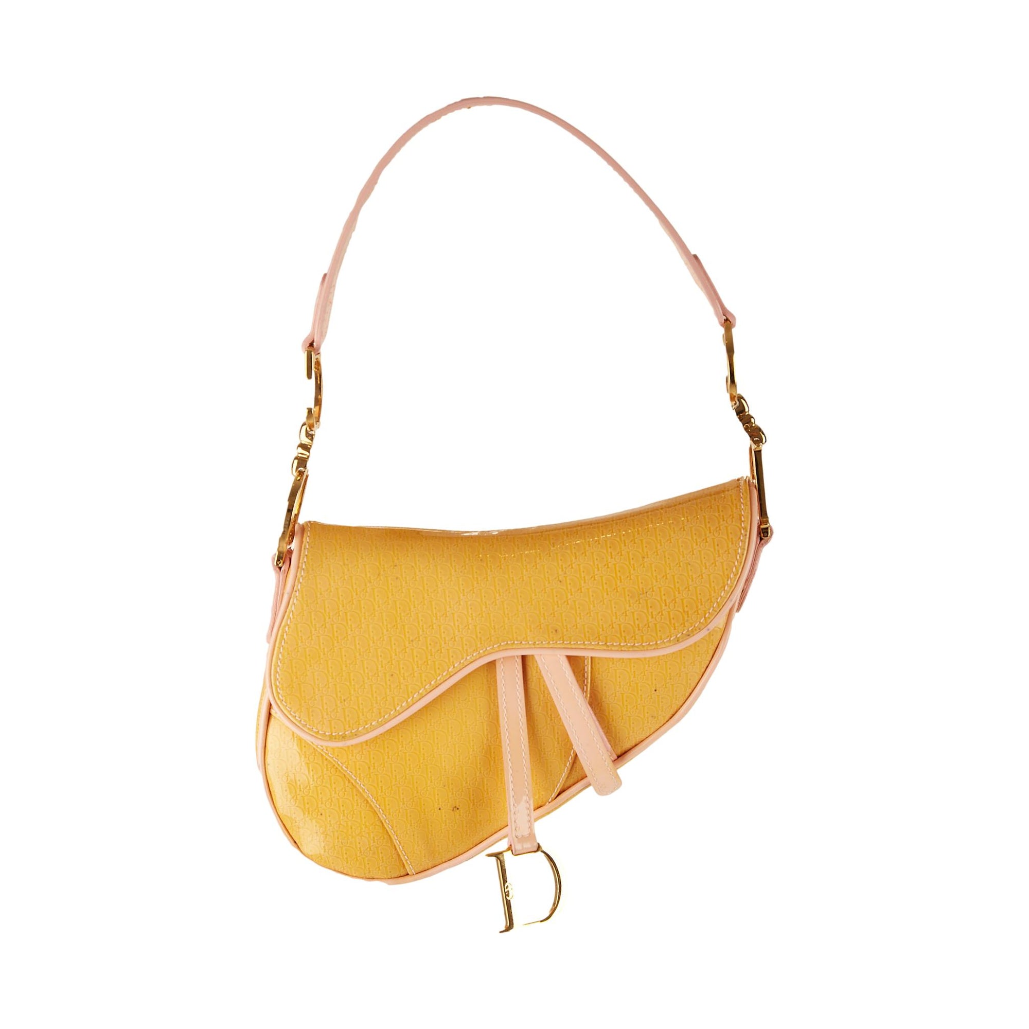 Dior Peach Mini Saddle Bag