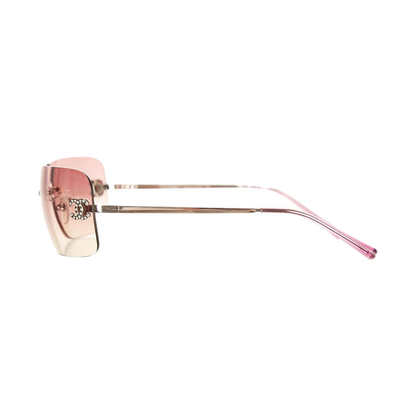 Chanel Pink Rhinestone CC Sunglasses Metal ref.184514 - Joli Closet