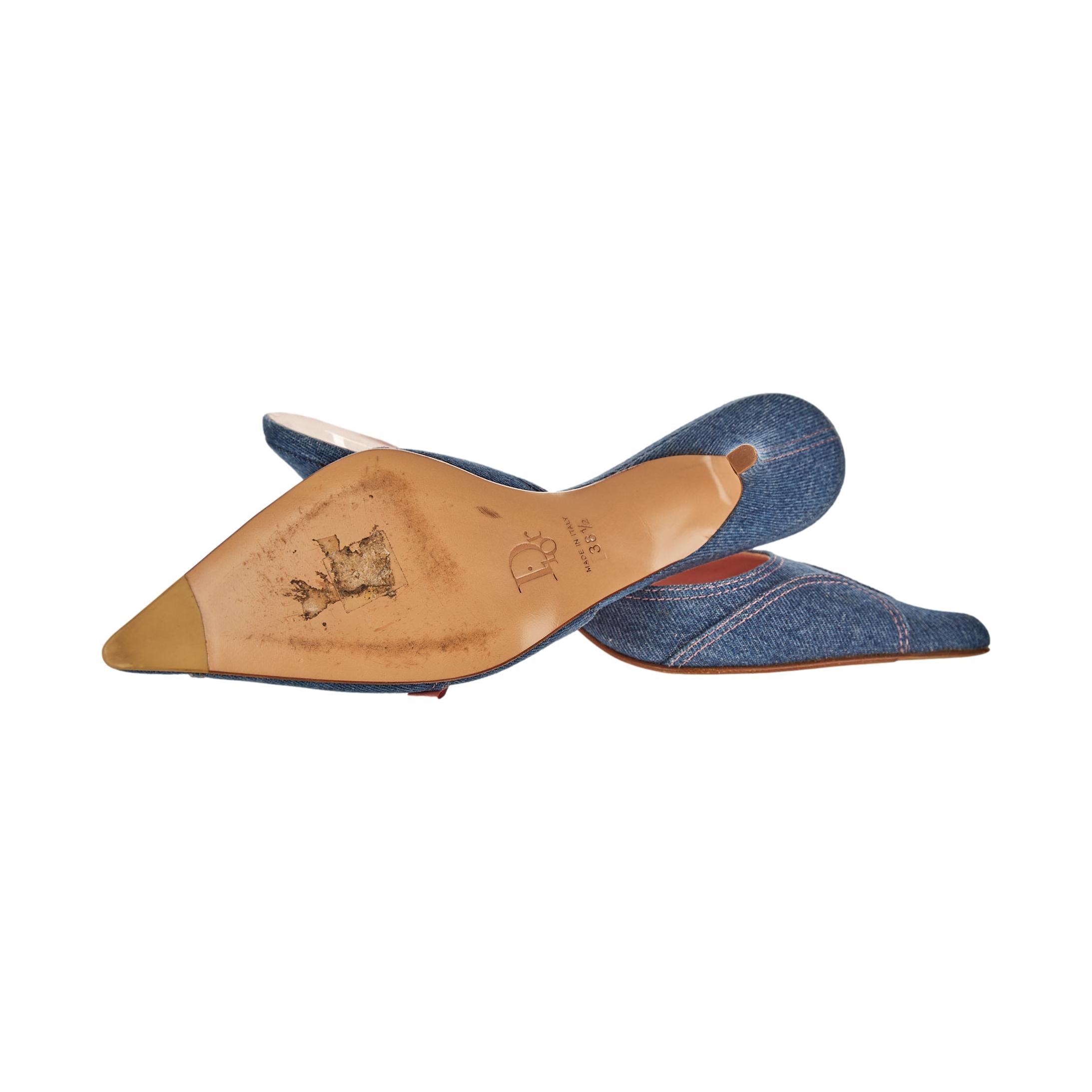 Dior Denim Kitten Heels – Treasures of NYC