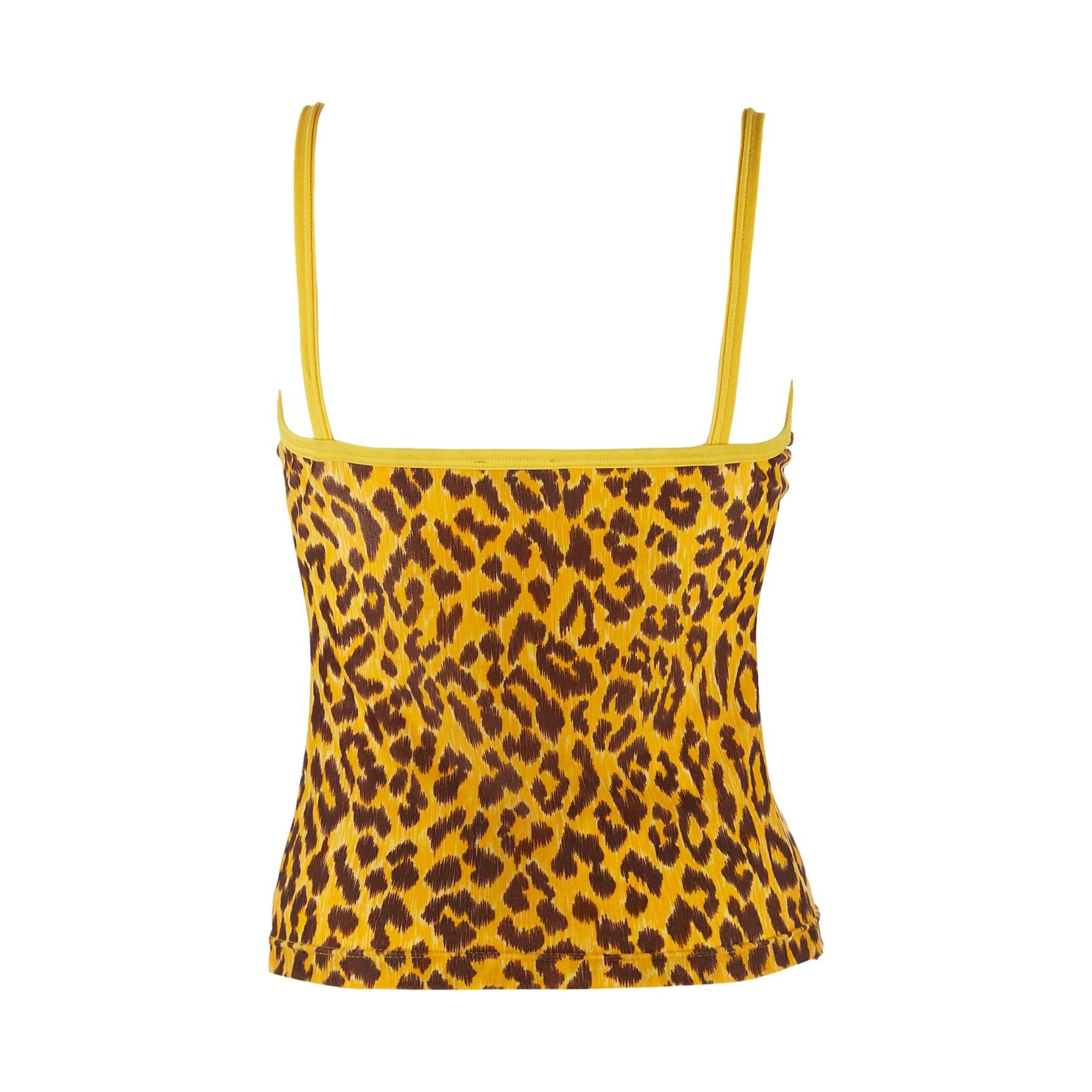 Dolce and Gabbana Yellow Cheetah Print Tank – Treasures of NYC