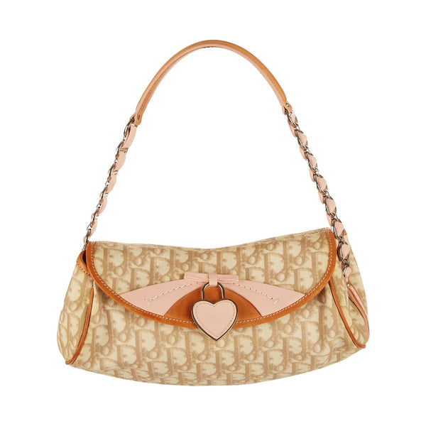 Vintage Dior Beige Logo Heart Lock Shoulder Bag – Treasures of NYC